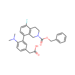 CN(C)c1ccc(CC(=O)O)cc1-c1ccc(F)c2c1CN(C(=O)OCc1ccccc1)CC2 ZINC001772616497