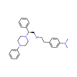 CN(C)c1ccc(CCNC[C@H](c2ccccc2)N2CCN(c3ccccc3)CC2)cc1 ZINC000028523715