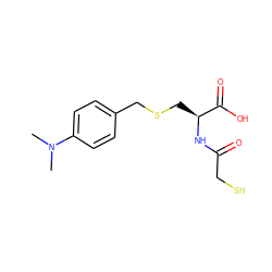 CN(C)c1ccc(CSC[C@H](NC(=O)CS)C(=O)O)cc1 ZINC000001892777