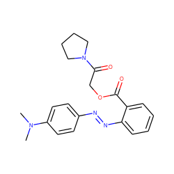 CN(C)c1ccc(N=Nc2ccccc2C(=O)OCC(=O)N2CCCC2)cc1 ZINC000254467452