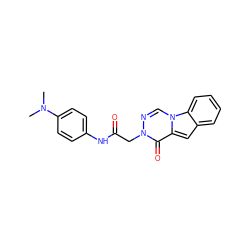 CN(C)c1ccc(NC(=O)Cn2ncn3c(cc4ccccc43)c2=O)cc1 ZINC000004034612