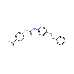 CN(C)c1ccc(NC(=O)Nc2ccc(OCc3ccccc3)cc2)cc1 ZINC000001035229