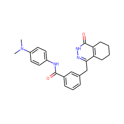 CN(C)c1ccc(NC(=O)c2cccc(Cc3n[nH]c(=O)c4c3CCCC4)c2)cc1 ZINC000167273620