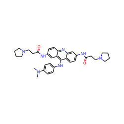 CN(C)c1ccc(Nc2c3ccc(NC(=O)CCN4CCCC4)cc3nc3ccc(NC(=O)CCN4CCCC4)cc23)cc1 ZINC000027518281