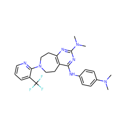 CN(C)c1ccc(Nc2nc(N(C)C)nc3c2CCN(c2ncccc2C(F)(F)F)CC3)cc1 ZINC000145003363