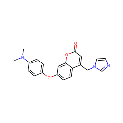 CN(C)c1ccc(Oc2ccc3c(Cn4ccnc4)cc(=O)oc3c2)cc1 ZINC000066124331