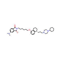 CN(C)c1ccc2c(c1)C(=O)N(CCCCCCOc1cccc3c1CCC[C@@H]3CCCN1CCN(C3CCCCC3)CC1)C2=O ZINC000169337001