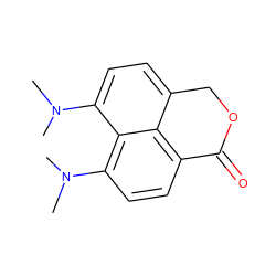 CN(C)c1ccc2c3c(ccc(N(C)C)c13)C(=O)OC2 ZINC000000189050