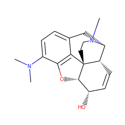 CN(C)c1ccc2c3c1O[C@H]1[C@@H](O)C=C[C@H]4[C@@H](C2)N(C)CC[C@]314 ZINC000013813272