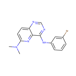 CN(C)c1ccc2ncnc(Nc3cccc(Br)c3)c2n1 ZINC000000020363