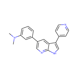 CN(C)c1cccc(-c2cnc3[nH]cc(-c4ccncc4)c3c2)c1 ZINC000095576711