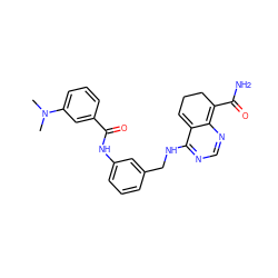 CN(C)c1cccc(C(=O)Nc2cccc(CNc3ncnc4c3=CCCC=4C(N)=O)c2)c1 ZINC000167005225