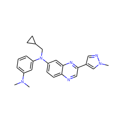 CN(C)c1cccc(N(CC2CC2)c2ccc3ncc(-c4cnn(C)c4)nc3c2)c1 ZINC000204150807