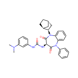 CN(C)c1cccc(NC(=O)N[C@@H]2C(=O)N(c3ccccc3)c3ccccc3N([C@@H]3C[C@H]4CC[C@H]3C4)C2=O)c1 ZINC000143288058