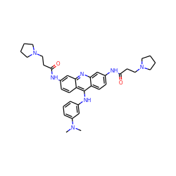 CN(C)c1cccc(Nc2c3ccc(NC(=O)CCN4CCCC4)cc3nc3cc(NC(=O)CCN4CCCC4)ccc23)c1 ZINC000027519078