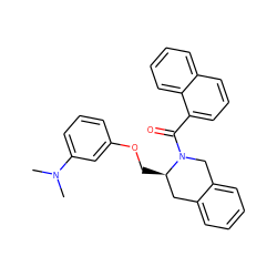 CN(C)c1cccc(OC[C@@H]2Cc3ccccc3CN2C(=O)c2cccc3ccccc23)c1 ZINC000084758172