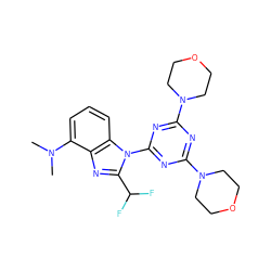 CN(C)c1cccc2c1nc(C(F)F)n2-c1nc(N2CCOCC2)nc(N2CCOCC2)n1 ZINC000073138399