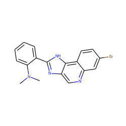 CN(C)c1ccccc1-c1nc2cnc3cc(Br)ccc3c2[nH]1 ZINC000073221581