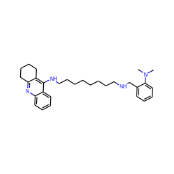 CN(C)c1ccccc1CNCCCCCCCCNc1c2c(nc3ccccc13)CCCC2 ZINC000095558368