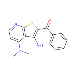 CN(C)c1ccnc2sc(C(=O)c3ccccc3)c(N)c12 ZINC000000297188