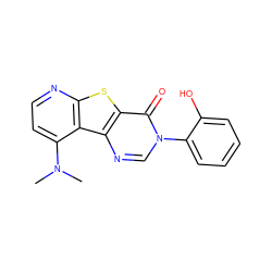 CN(C)c1ccnc2sc3c(=O)n(-c4ccccc4O)cnc3c12 ZINC000013676087