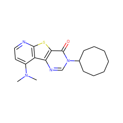 CN(C)c1ccnc2sc3c(=O)n(C4CCCCCCC4)cnc3c12 ZINC000013676142