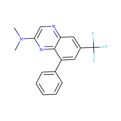 CN(C)c1cnc2cc(C(F)(F)F)cc(-c3ccccc3)c2n1 ZINC000040859791