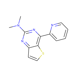 CN(C)c1nc(-c2ccccn2)c2sccc2n1 ZINC000029047670