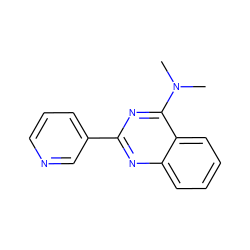 CN(C)c1nc(-c2cccnc2)nc2ccccc12 ZINC000004265550