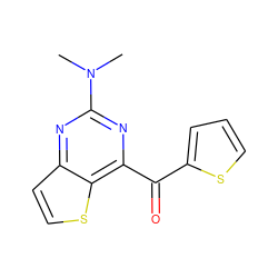 CN(C)c1nc(C(=O)c2cccs2)c2sccc2n1 ZINC000029049946