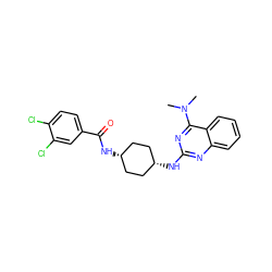 CN(C)c1nc(N[C@H]2CC[C@@H](NC(=O)c3ccc(Cl)c(Cl)c3)CC2)nc2ccccc12 ZINC000253740122