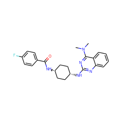 CN(C)c1nc(N[C@H]2CC[C@@H](NC(=O)c3ccc(F)cc3)CC2)nc2ccccc12 ZINC000253819948