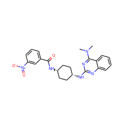 CN(C)c1nc(N[C@H]2CC[C@@H](NC(=O)c3cccc([N+](=O)[O-])c3)CC2)nc2ccccc12 ZINC000261088246