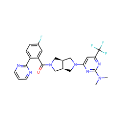 CN(C)c1nc(N2C[C@H]3CN(C(=O)c4cc(F)ccc4-c4ncccn4)C[C@H]3C2)cc(C(F)(F)F)n1 ZINC000116828023