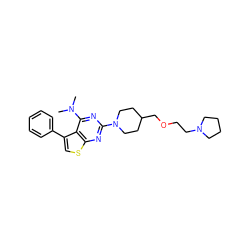 CN(C)c1nc(N2CCC(COCCN3CCCC3)CC2)nc2scc(-c3ccccc3)c12 ZINC000146454717