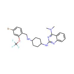 CN(C)c1nc(NC2CCC(NCc3ccc(Br)cc3OC(F)(F)F)CC2)nc2ccccc12 ZINC000028129566