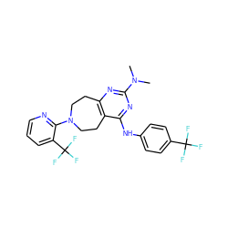 CN(C)c1nc2c(c(Nc3ccc(C(F)(F)F)cc3)n1)CCN(c1ncccc1C(F)(F)F)CC2 ZINC000064559183