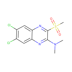 CN(C)c1nc2cc(Cl)c(Cl)cc2nc1S(C)(=O)=O ZINC000028951036