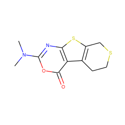 CN(C)c1nc2sc3c(c2c(=O)o1)CCSC3 ZINC000013678157