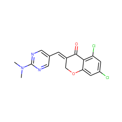 CN(C)c1ncc(/C=C2\COc3cc(Cl)cc(Cl)c3C2=O)cn1 ZINC000653861080