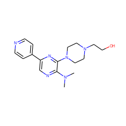 CN(C)c1ncc(-c2ccncc2)nc1N1CCN(CCO)CC1 ZINC000045393332