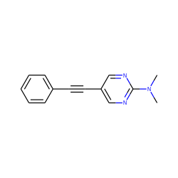 CN(C)c1ncc(C#Cc2ccccc2)cn1 ZINC000066078496