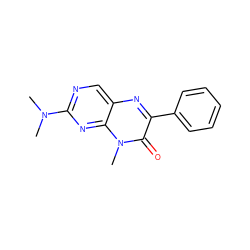 CN(C)c1ncc2nc(-c3ccccc3)c(=O)n(C)c2n1 ZINC000004238567