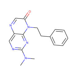 CN(C)c1ncc2ncc(=O)n(CCc3ccccc3)c2n1 ZINC000004238663