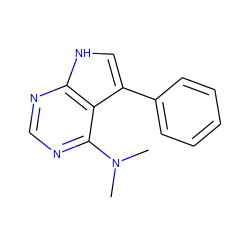 CN(C)c1ncnc2[nH]cc(-c3ccccc3)c12 ZINC000210724018