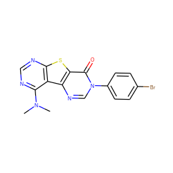 CN(C)c1ncnc2sc3c(=O)n(-c4ccc(Br)cc4)cnc3c12 ZINC000095557854