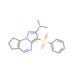 CN(C)c1nn2c3c(cnc2c1S(=O)(=O)c1ccccc1)CCC3 ZINC000049047855