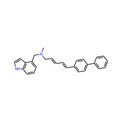 CN(C/C=C/C=C/c1ccc(-c2ccccc2)cc1)Cc1cccc2[nH]ccc12 ZINC001772613615