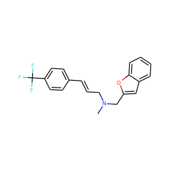 CN(C/C=C/c1ccc(C(F)(F)F)cc1)Cc1cc2ccccc2o1 ZINC001772574264