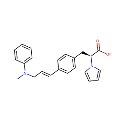 CN(C/C=C/c1ccc(C[C@@H](C(=O)O)n2cccc2)cc1)c1ccccc1 ZINC000040918916